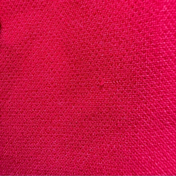 Banana Republic Red Straight Pencil Belted Skirt Ruffle Pockets Size 12 - Picture 8 of 9